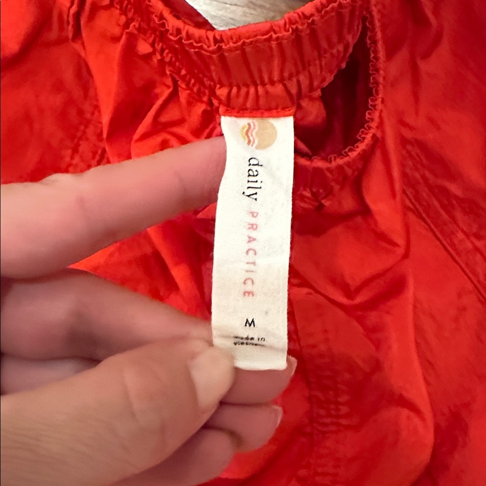 Anthropologie Red Joggers with White Bows and Stripes - Picture 5 of 5
